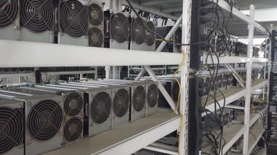 Overview of a large mining farm